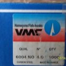 VMC CARBON STEEL SALMON HOOKS SIZE 4/0 NON OFFSET 35 PCS FREE USA SHIPPING