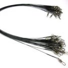 2 X 24 Stainless Steel Fishing Leaders Black 10" + 7" = 48 LEADERS 25 LB TEST