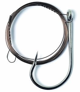 Eagle Claw Lazer Sharp Shark Wire Rig, 1 PCS 11/0 Sea Guard Hook 11.25 FT LONG
