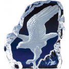 CLEAR GLASS CARVED EAGLE