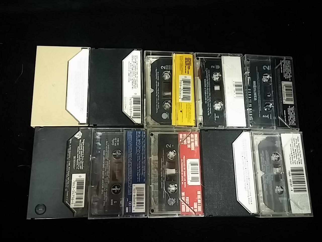 Lot of 10 classic rock cassette tapes