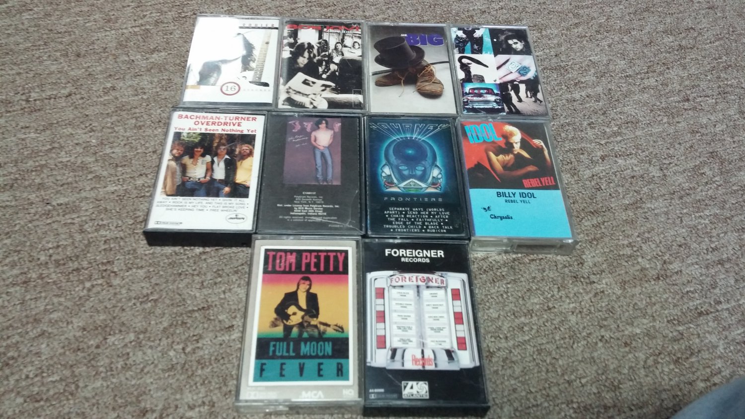 Full length cassette tapes (Classic Rock) lot of 10