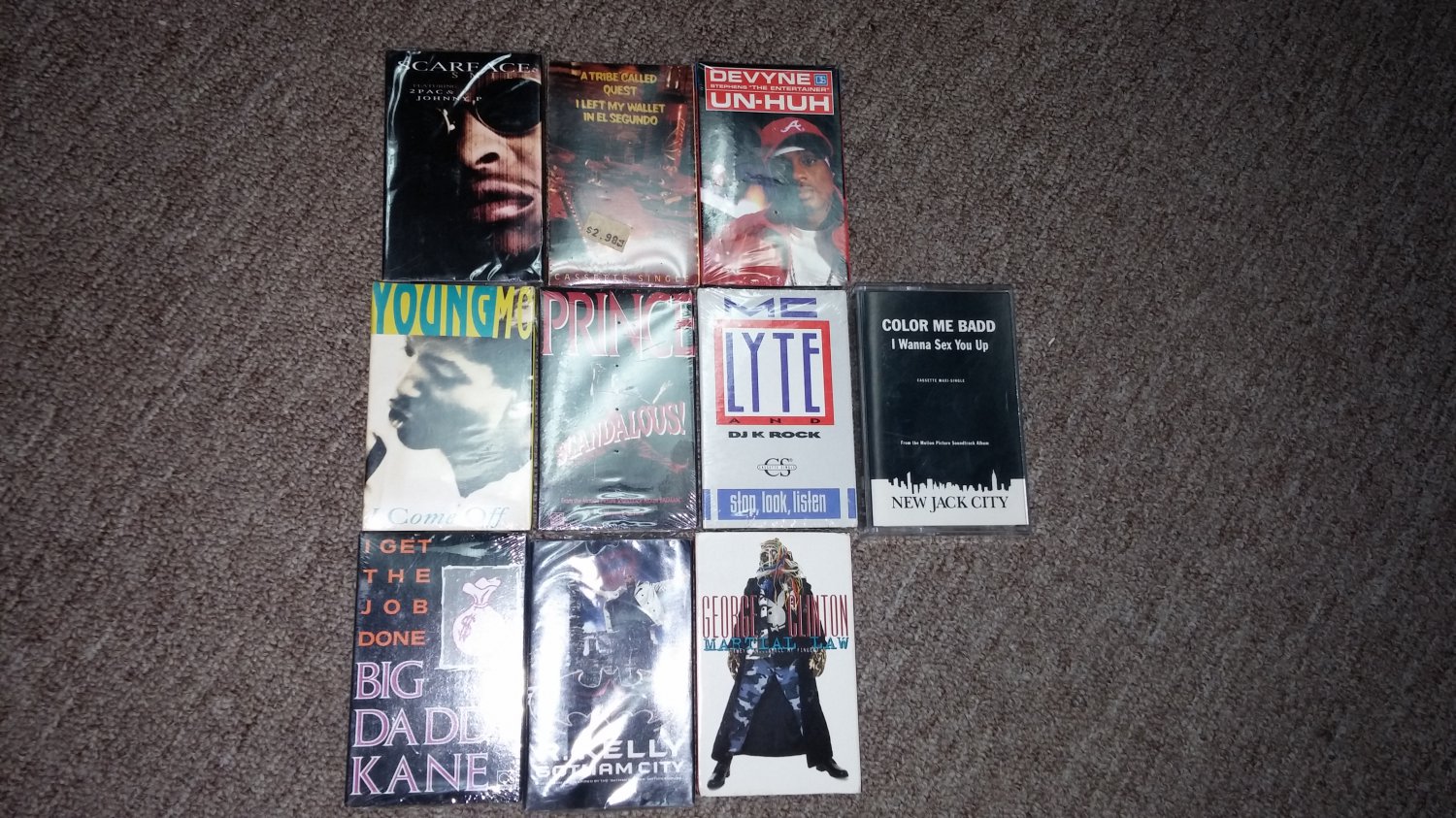 Lot Of 10 Cassette Tape Singles (hip Hop)