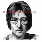 John Lennon Pencil Portrait Print
