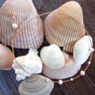 Large Hole Pearl and Leather Necklace Soul of the Sea Made In USA N207 ~