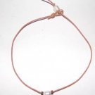 Large Hole Pearl and Leather Necklace Natural Leather Carrie Collection
