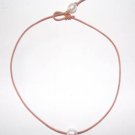 Soul of the Sea Seaside Pearl and Leather Necklace Natural Leather Lindsay Collection