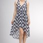 Womens Medium Dress NEW Womens Medium Navy Chevron Dress Soul of the Sea