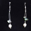 Soul of the Sea Seaside Pearl and Swarovski Crystals Earrings Made in USA Unique ~~