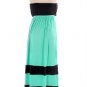 Womens Small Dress * NEW* Mint and Black Color Block Maxi ~~~~~~