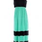 Womens Small Dress * NEW* Mint and Black Color Block Maxi ~~~~~~