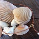 Pearl and Leather Necklace Large Hole Beads Soul of the Sea Made In The USA N125 ~~~~~~~~~