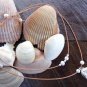 Large Hole Pearl and Leather Necklace Soul of the Sea Made In The USA ~