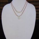 Large Hole Pearl and Leather Necklace Soul of the Sea Made In The USA N201 ~