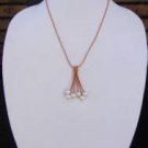 Large Hole Pearl and Leather Necklace Soul of the Sea Made In USA N210 ~