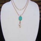 Large Hole Pearl and Leather Necklace Soul of the Sea Made In USA N203 ~