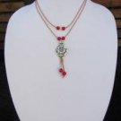 Large Hole Pearl and Leather Necklace Soul of the Sea Made In USA N212 ~