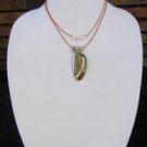 Large Hole Pearl and Leather Necklace Soul of the Sea Made In USA N205 ~