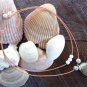 Large Hole Pearl and Leather Necklace Soul of the Sea Made In USA N205 ~