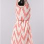 Womens Medium Dress NWT Medium Coral Chevron Dress Lined