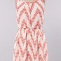 Womens Medium Dress NWT Medium Coral Chevron Dress Lined