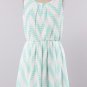 Womens Small Dress NWT Small Mint Chevron Dress Lined USA ~
