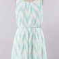 Womens Small Dress NWT Small Mint Chevron Dress Lined USA ~