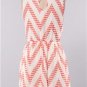 Womens Large Dress NWT Large Coral Chevron Dress Lined