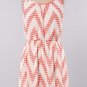 Womens Large Dress NWT Large Coral Chevron Dress Lined