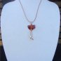Large Hole Pearls and Leather Necklace With Polish Stone Boho Chic N401 ~~~~~~~