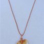 Large Hole Glass Beads and Leather Necklace Polished Stone Boho Chic N406~~~~~~~