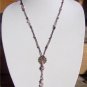 Freshwater Pearls and Leather Necklace SP Sand Dollar Cluster Pearl Charm 506 ~~