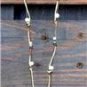 Freshwater Pearls and Leather Necklace Sand Dollar Cluster Pearl Charm 507 ~~