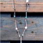 Freshwater Pearls and Leather Necklace Greek Green Patina Sea Charms Shells 508~
