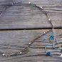 Freshwater Pearl and Leather Necklace Sea Glass and SP Sand Dollar Charm 516 ~~~