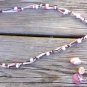 Freshwater Pearl and Leather Necklace Pearl Cluster Vintage Button Charms 518 ~~~
