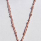 Knotted Leather Necklace Greek Green Patina Sand Dollar Charm Hemp Rope 538 ~~~