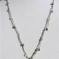 Knotted Hemp Rope Necklace Greek Green Patina Sand Dollar Charm 539 ~~~