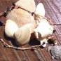 Sea Turtle Necklace on Knotted Hemp and Leather with Glass Beads N605 Beachy ~