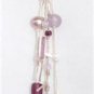 Pearl and Leather Necklace Pearl Cluster And Glass Beads Beach N632 ~