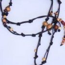 Gilligan's Wood and Leather Necklace Handmade in the USA Original Unique ~~~~~