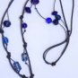 Gilligan's Glass Beads and Leather Necklace Handmade in the USA Original Unique