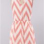 Womens Medium Dress NWT Medium Coral Chevron Dress Lined Gilligan's Boutique