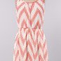 Womens Medium Dress NWT Medium Coral Chevron Dress Lined Gilligan's Boutique