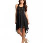 Womens Small Medium or Large Dress NEW High Low Dress Emerald Peach or Black
