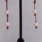 Gilligan's Seaside Pearl and Leather 14K Gold Plated Earrings Made in USA ~~~~~