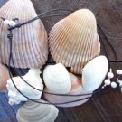 Large Hole Pearl and Leather Necklace Gilligans Boutique Made In USA N214 ~