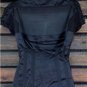 Womens Small Blouse Bebe Small Shirt Black Button Up Top Perfect Condition ~~~~