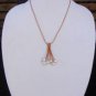 Large Hole Pearl and Leather Necklace Gilligans Boutique Made In USA N210 ~