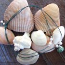 Large Hole Pearl and Leather Necklace Gilligans Boutique Made In USA N213 ~